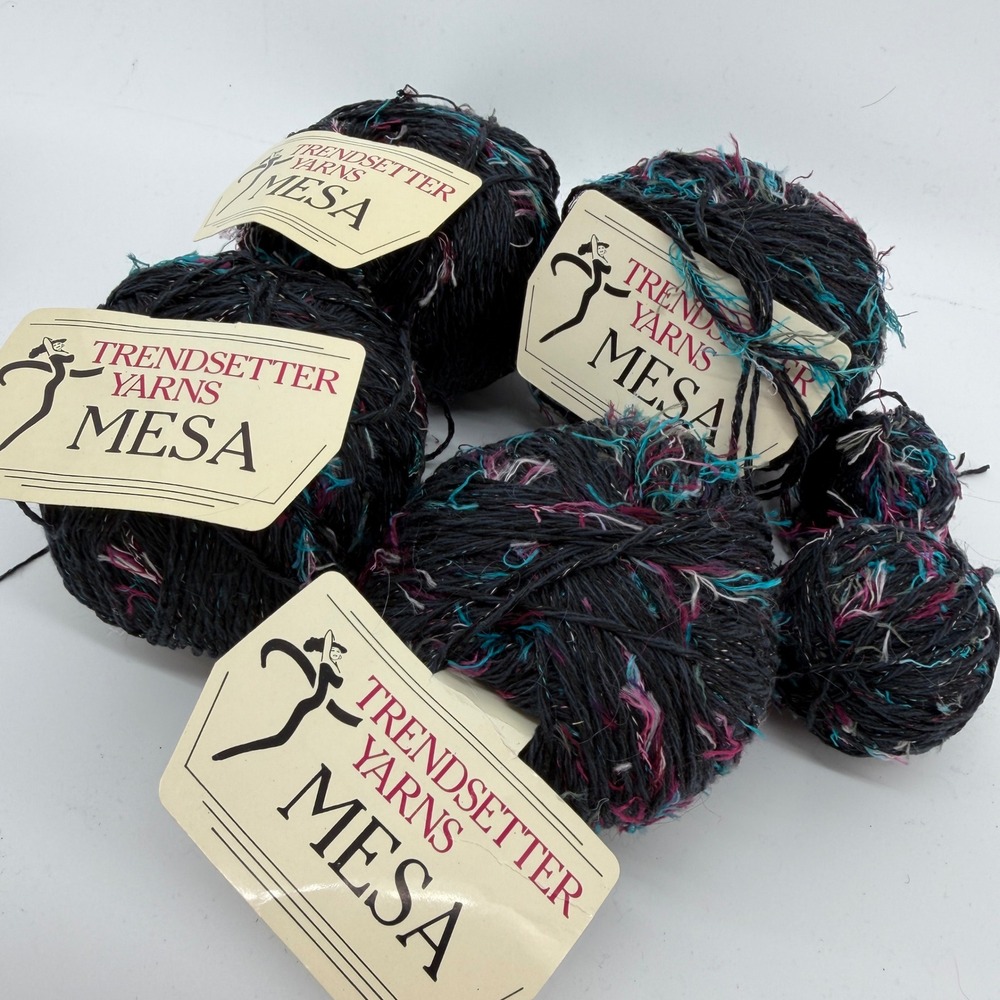 Trendsetter Yarns Mesa Color 2 Dye Lot 737 Cotton Blend Novelty Yarn Lot of 4+